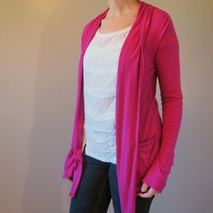 Michael Stars Pink Open Front Cardigan OS